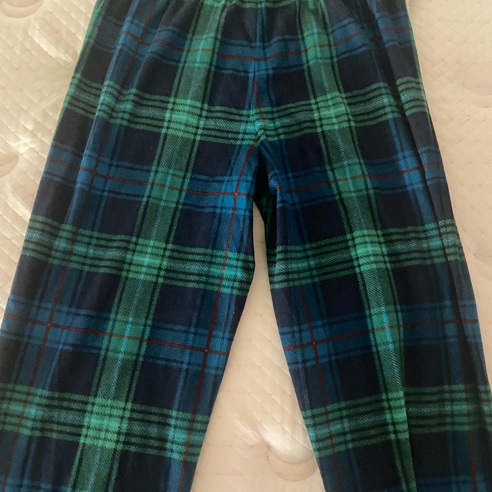 Plaid Men’s Pajama Pants - Green and Blue